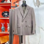 Men's double-breasted two-piece suit