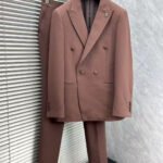 Men's double-breasted two-piece suit