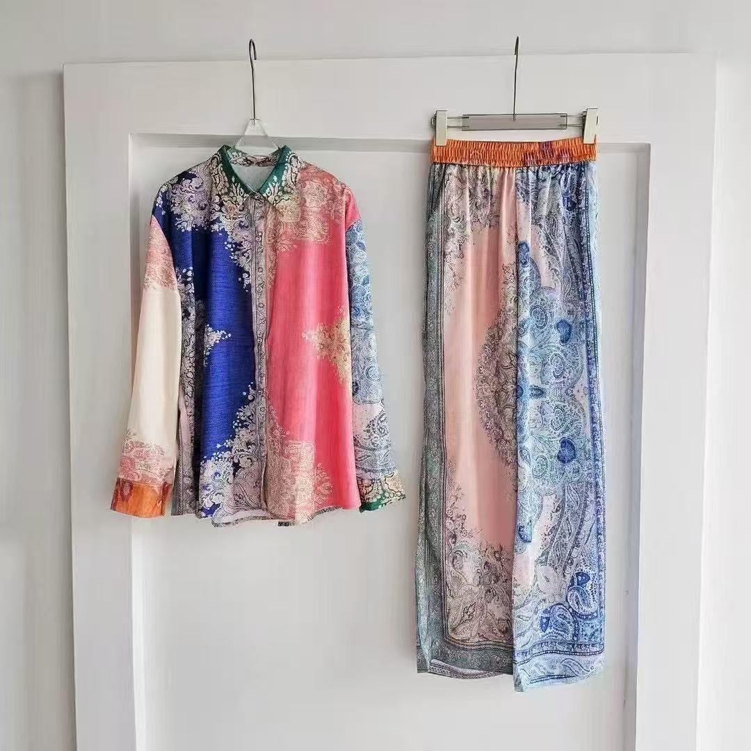 Untitled-4 copy (1) Zimmermann Anneke Shirt and Pant Set - Image 1