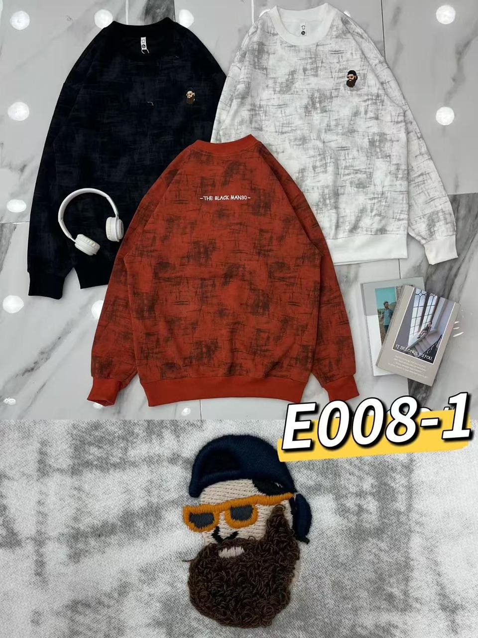 Untitled-6 copy Men's oversized crewneck sweatshirts - Image 1